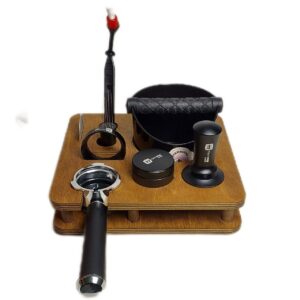 استند ملزومات قهوه چوبی ناک باکس‌دار مدل Nazgol