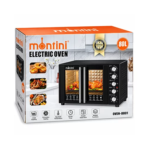 کارتن و بستهبندی فر برقی مونتینی مدل OVEN-8001 در فروشگاه داهیلا