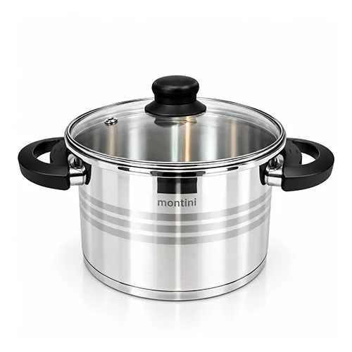 درب شیشه‌ای پیرکس برای استفاده به عنوان قابلمه در زودپز 6 لیتری مونتینی مدل SPC600S