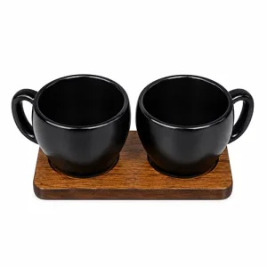 سینی سرو قهوه چوبی مدل Tiny بسته ۵ عددی
